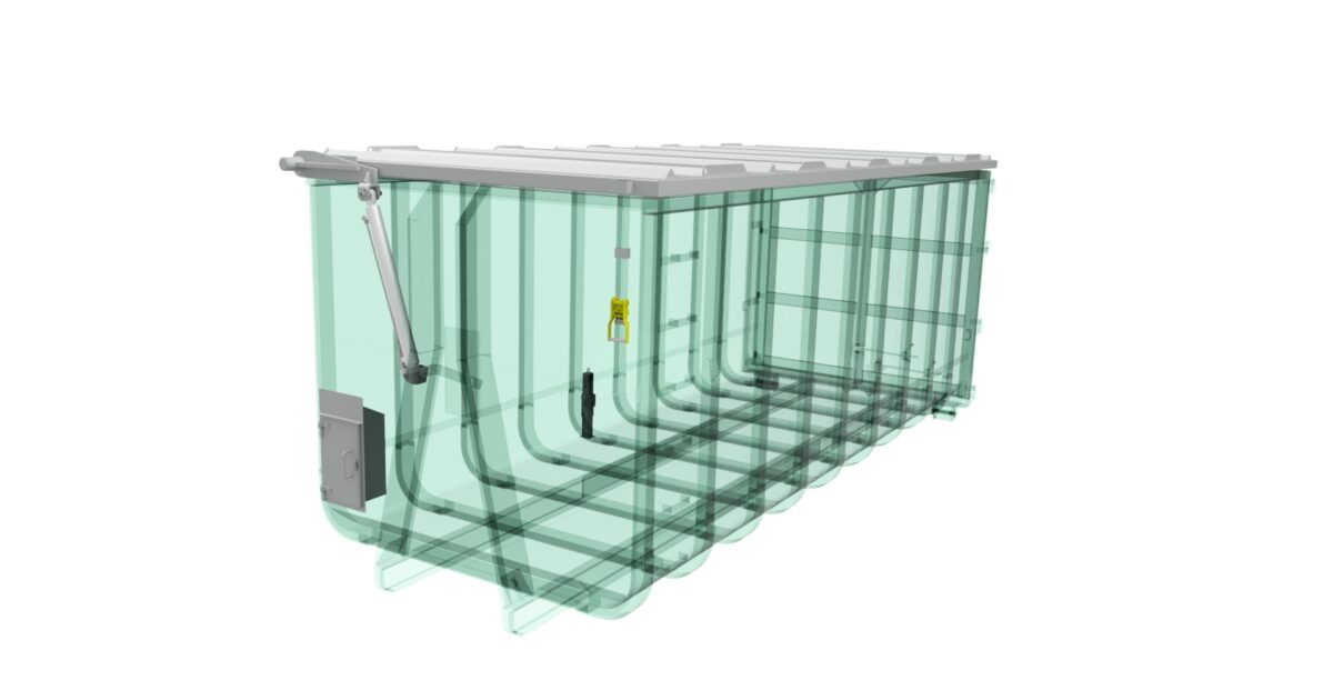 Hydraulisch bediend dak | Machines | LVC Containerbouw